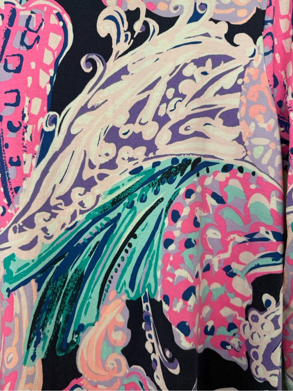 Lilly Pulitzer Tana Shift Dress Water Ya Waiting For Print Size S - Picture 3 of 8